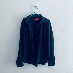 Wrangler navy blue button down shacket